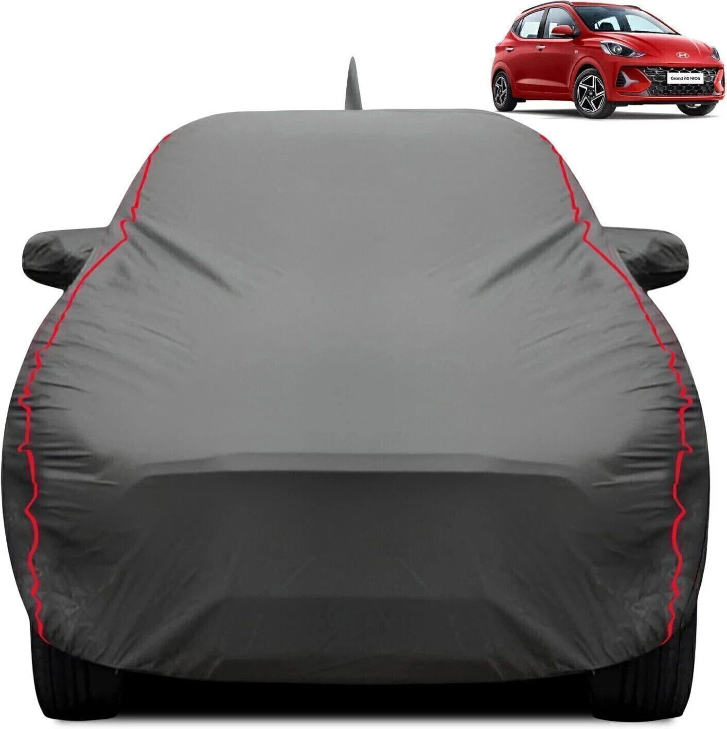 Image of FABTEC Car Cover For Hyundai Grand i10 (With Mirror Pockets)