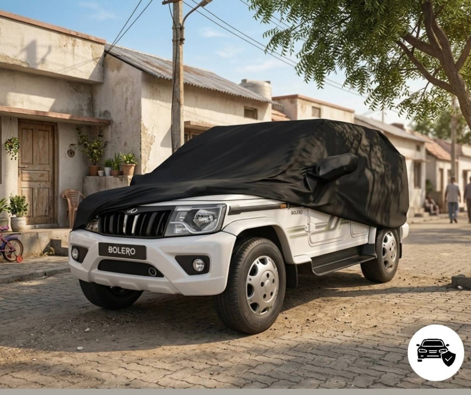 NEXTAURA Mahindra Bolero Car Cover Black - Image 2