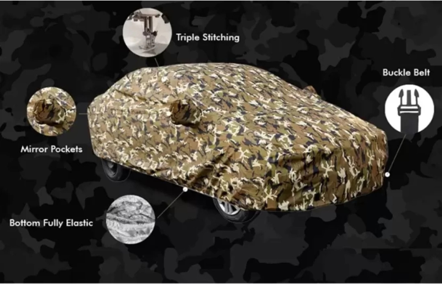 Image of J S R Car Cover For MG Hector (Without Mirror Pockets)