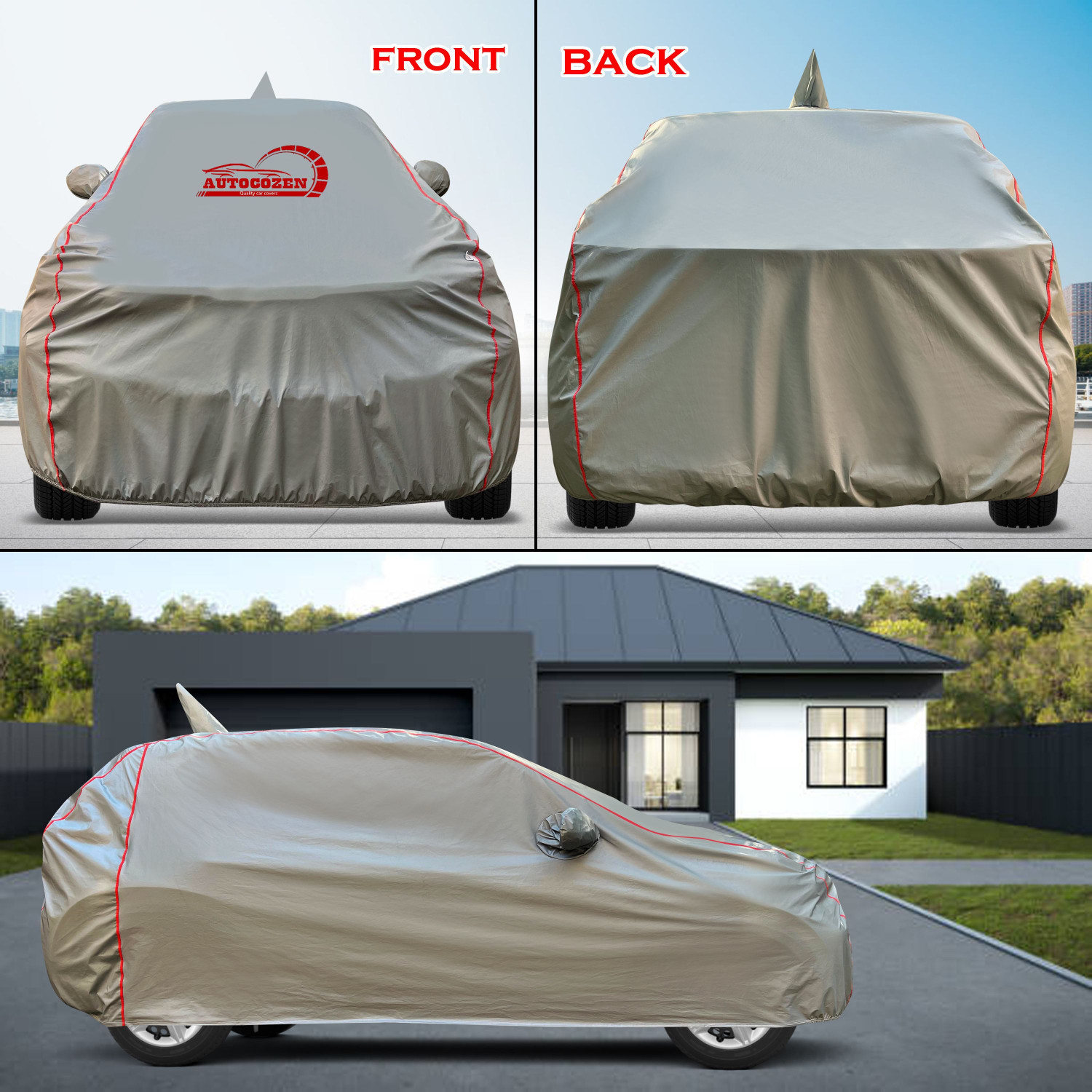 Image of AUTOCOZEN Car Cover For Tata Tigor EV (With Mirror Pockets)