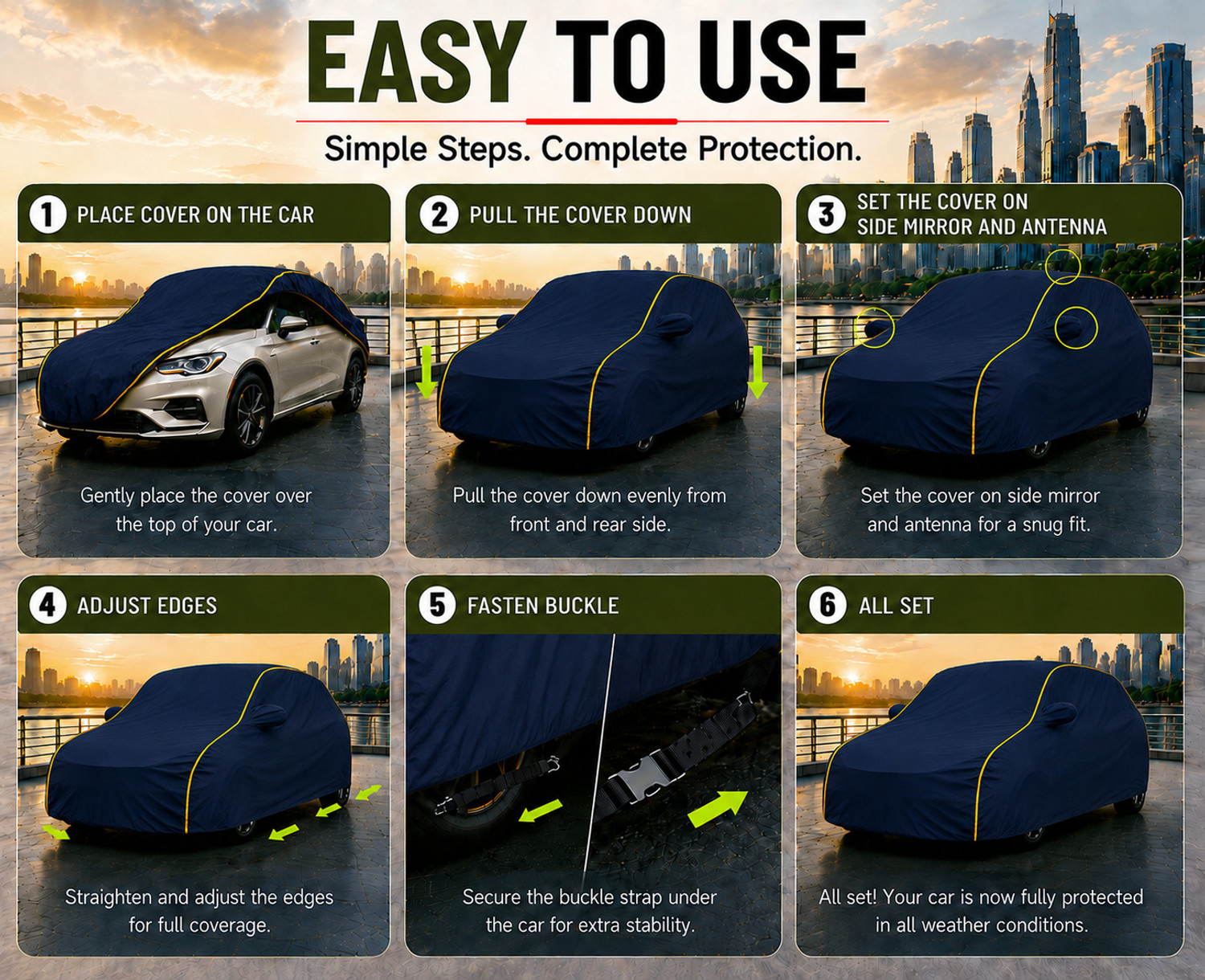 Image of DRIZE Car Cover For Maruti Suzuki Baleno (With Mirror Pockets)
