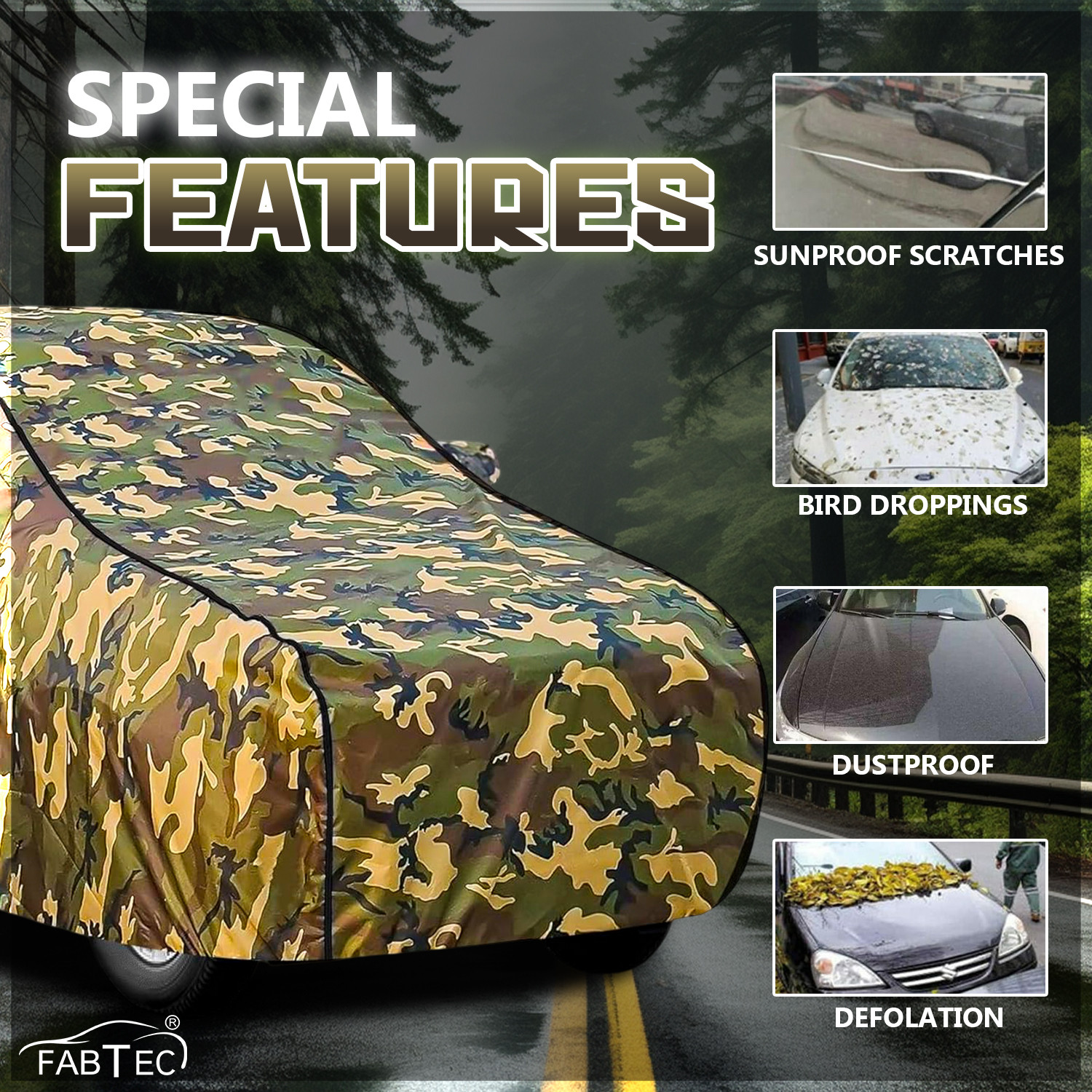 Image of FABTEC Car Cover For Maruti Suzuki Ciaz (With Mirror Pockets)