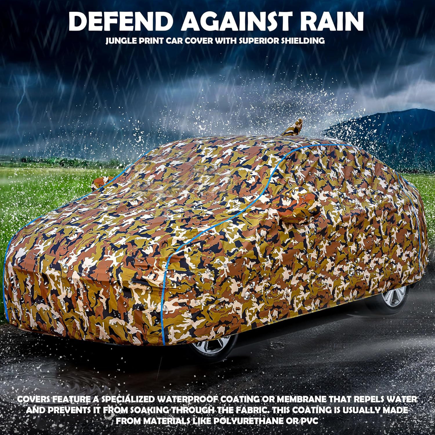 Image of TAXZONE Car Cover For Hyundai Eon, EON Era Plus, EON D Lite, EON Magna Plus, EON Sportz (With Mirror Pockets)