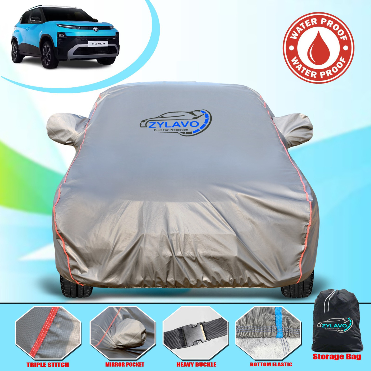 Image of Zylavo Tata Punch Body Cover (Multicolor, For 2021, 2022, 2023, 2024, 2025, 2026 Models)