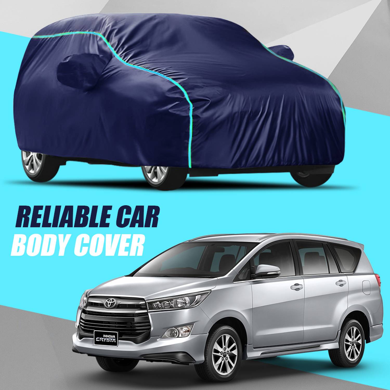 ALTRADECOT Car Cover For Toyota Innova Crysta (With Mirror Pockets)