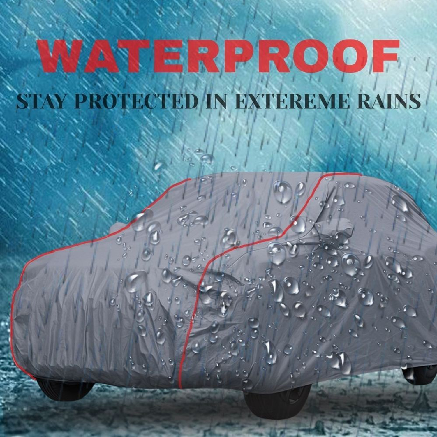 Image of LE PRA Car Cover For Hyundai Aura, Aura E Petrol, Aura S AMT Diesel, Aura S AMT Petrol, Aura S CNG, Aura S Diesel, Aura S Petrol, Aura SX Option Petrol, Aura SX Petrol, Aura SX Plus AMT Diesel, Aura SX Plus AMT Petrol, Aura SX Plus Turbo Petrol, Aura SX option Diesel (With Mirror Pockets)