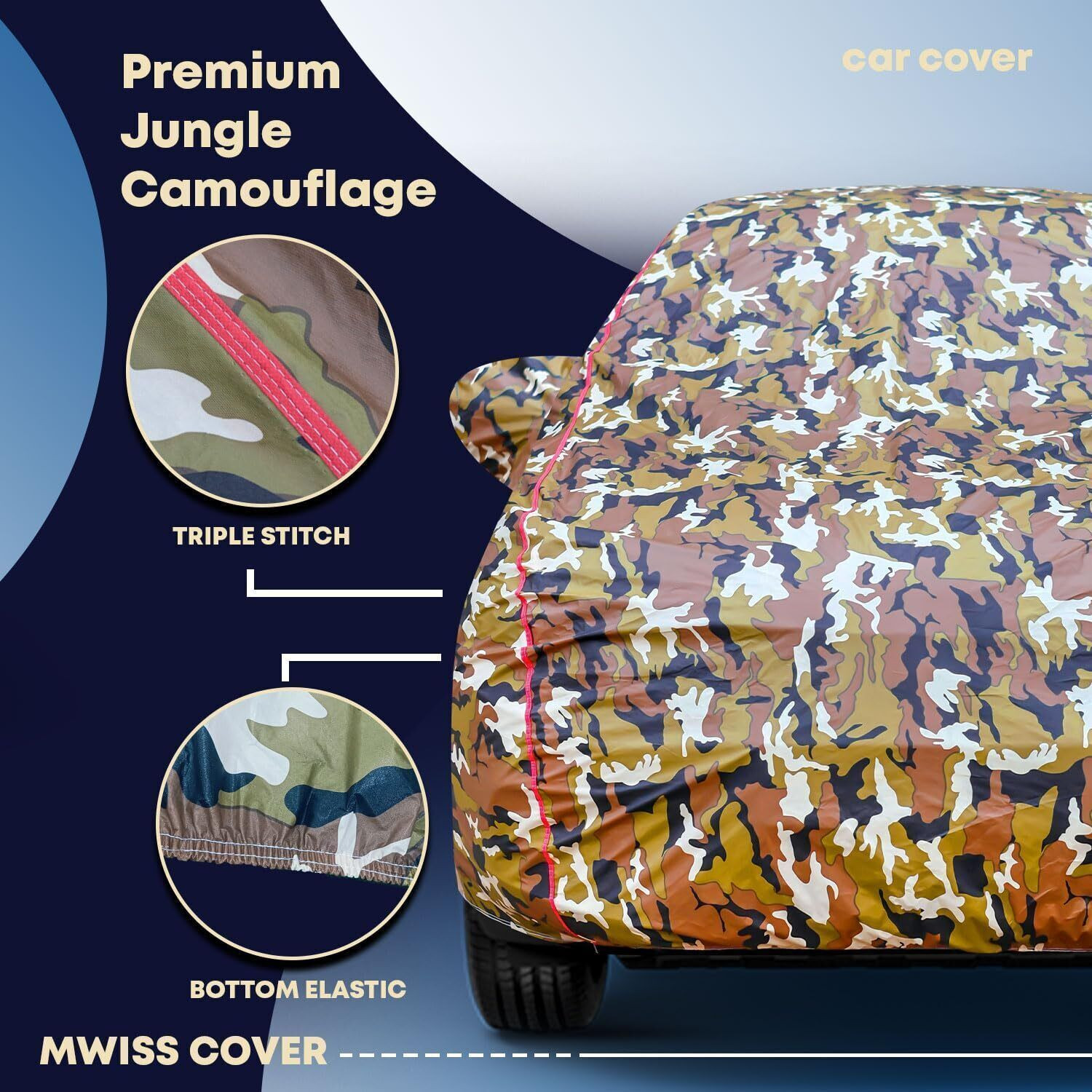 Image of Luciano Car Cover For Maruti, Maruti Suzuki S-Presso, S-Presso Lxi, S-Presso Std, S-Presso Vxi, S-Presso Std (O) (With Mirror Pockets)