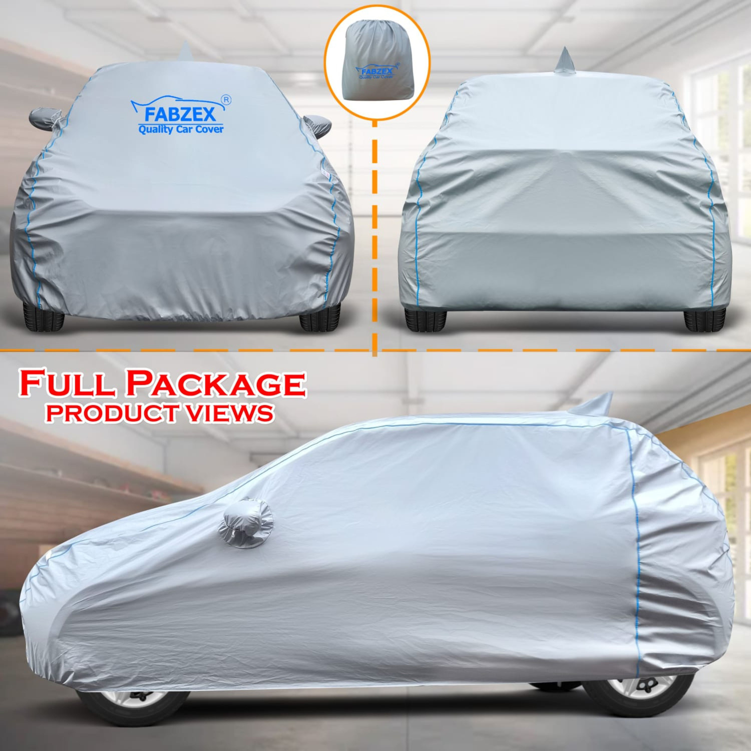 Image of FABZEX Car Cover For Tata Tiago, Tiago 1.05 Revotorq XB, Tiago 1.05 Revotorq XE, Tiago 1.05 Revotorq XE Option, Tiago 1.05 Revotorq XM, Tiago 1.05 Revotorq XT, Tiago Facelift, Tiago XE Petrol, Tiago JTP Petrol, Tiago NRG AMT Petrol, Tiago NRG Diesel, Tiago NRG Petrol, Tiago XZ Plus Dual Tone Roof Petrol, Tiago XZ Plus Petrol, Tiago XZA AMT Petrol, Tiago XZA Plus AMT Petrol, Tiago XZA Plus Dual Tone Roof Petrol (With Mirror Pockets)