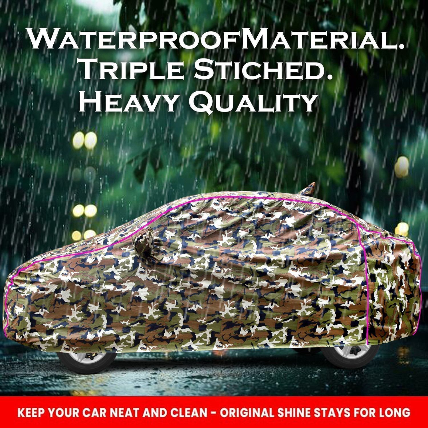 Image of G G K RANTAL Car Cover For Tata Nexon, Nexon AMT, Nexon EV XM, Nexon Facelift, Nexon XZ Plus Diesel, Nexon 1.2 Revotron XZ (With Mirror Pockets)