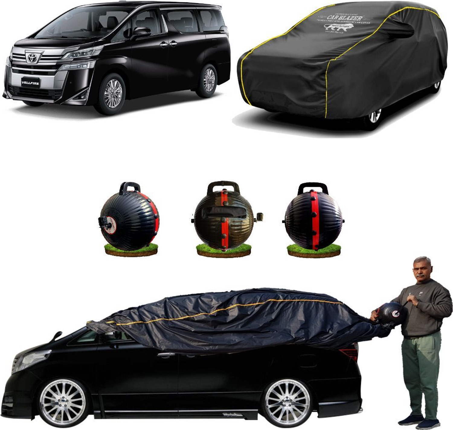 Image of CARBLAZER Car Cover For Toyota Vellfire (Without Mirror Pockets)