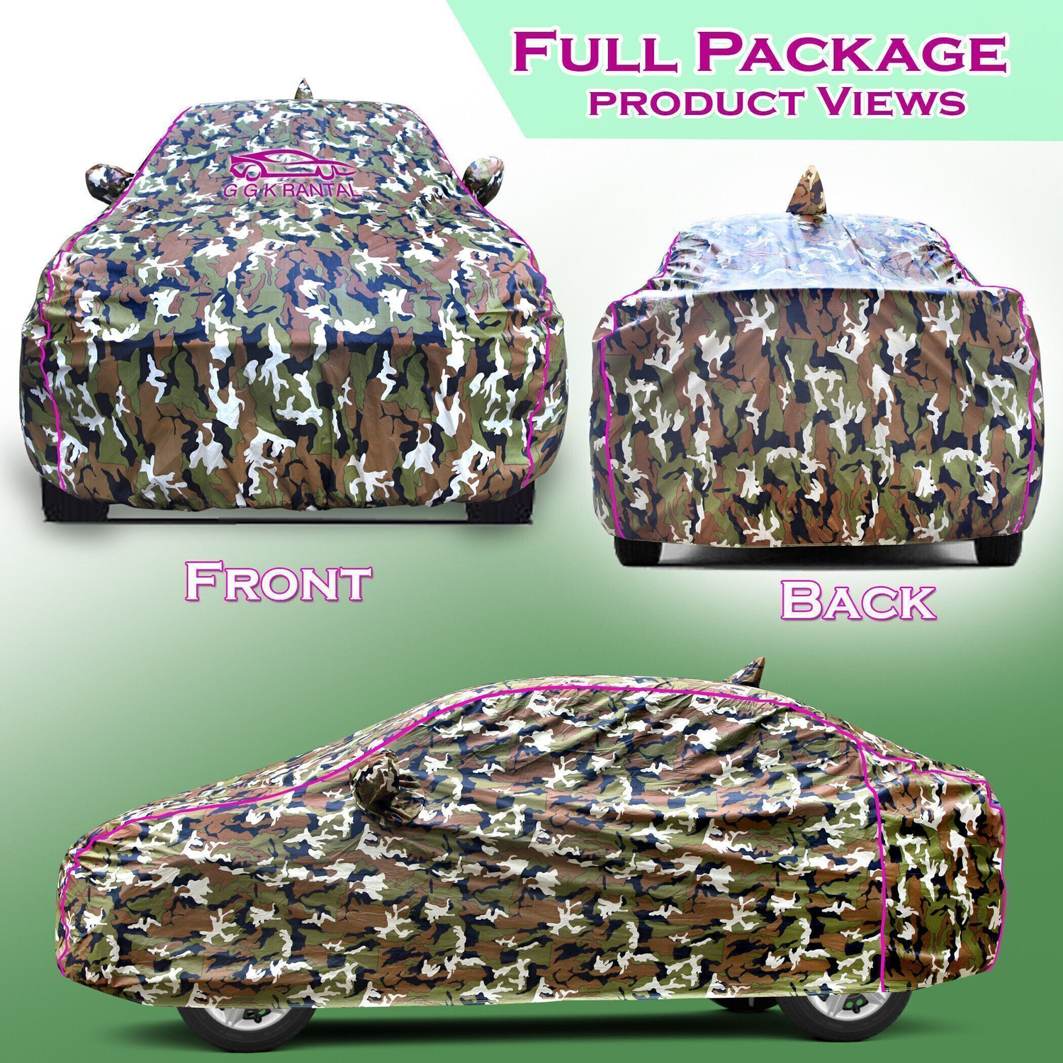 Image of G G K RANTAL Car Cover For Tata Nexon, Nexon AMT, Nexon EV XM, Nexon Facelift, Nexon XZ Plus Diesel, Nexon 1.2 Revotron XZ (With Mirror Pockets)