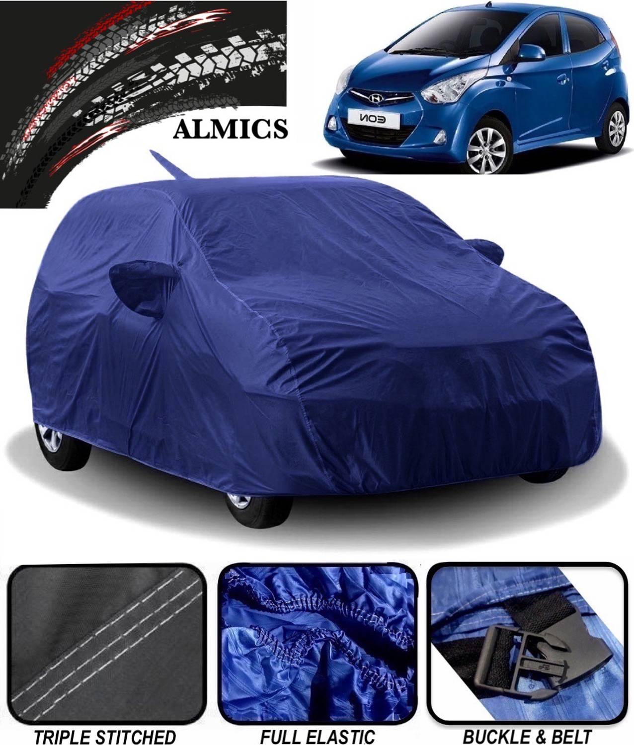 ALMICS Car Cover For Hyundai Eon (With Mirror Pockets)