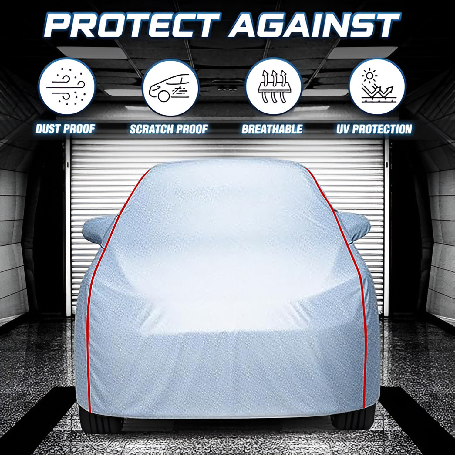 Image of TEASN Car Cover For Tata Safari (With Mirror Pockets)