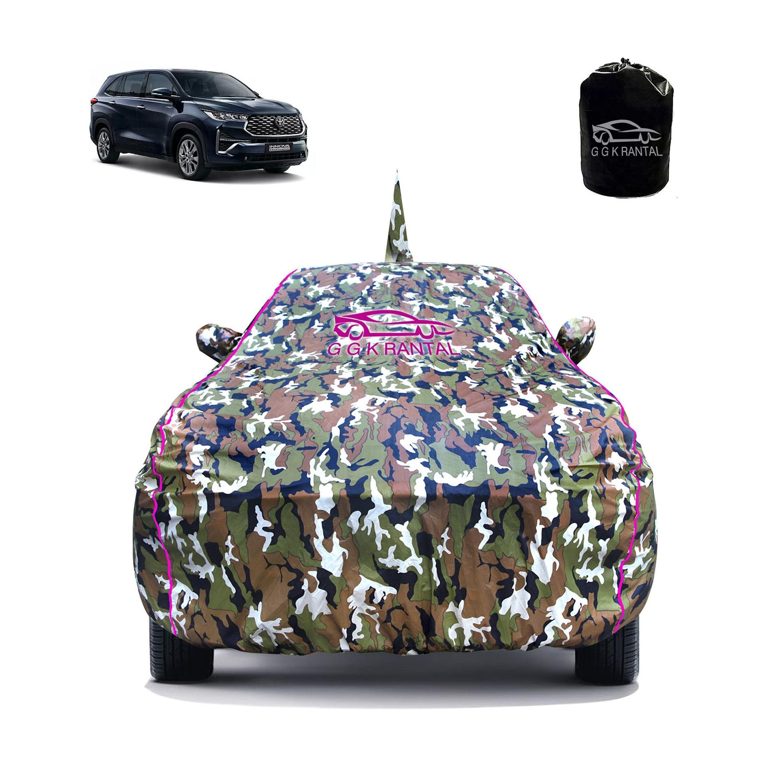 Image of G G K RANTAL Car Cover For Toyota Innova Hycross (With Mirror Pockets)