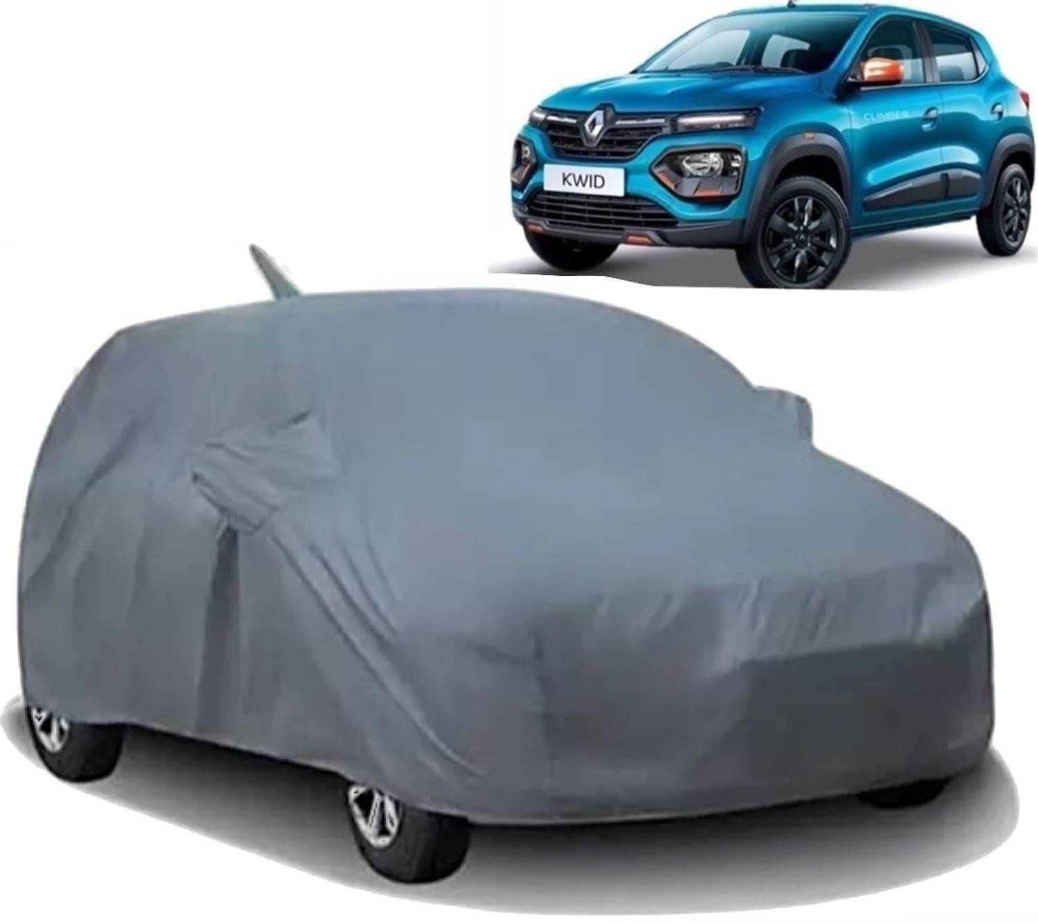 ALMICS Car Cover For Renault Kwid (With Mirror Pockets)
