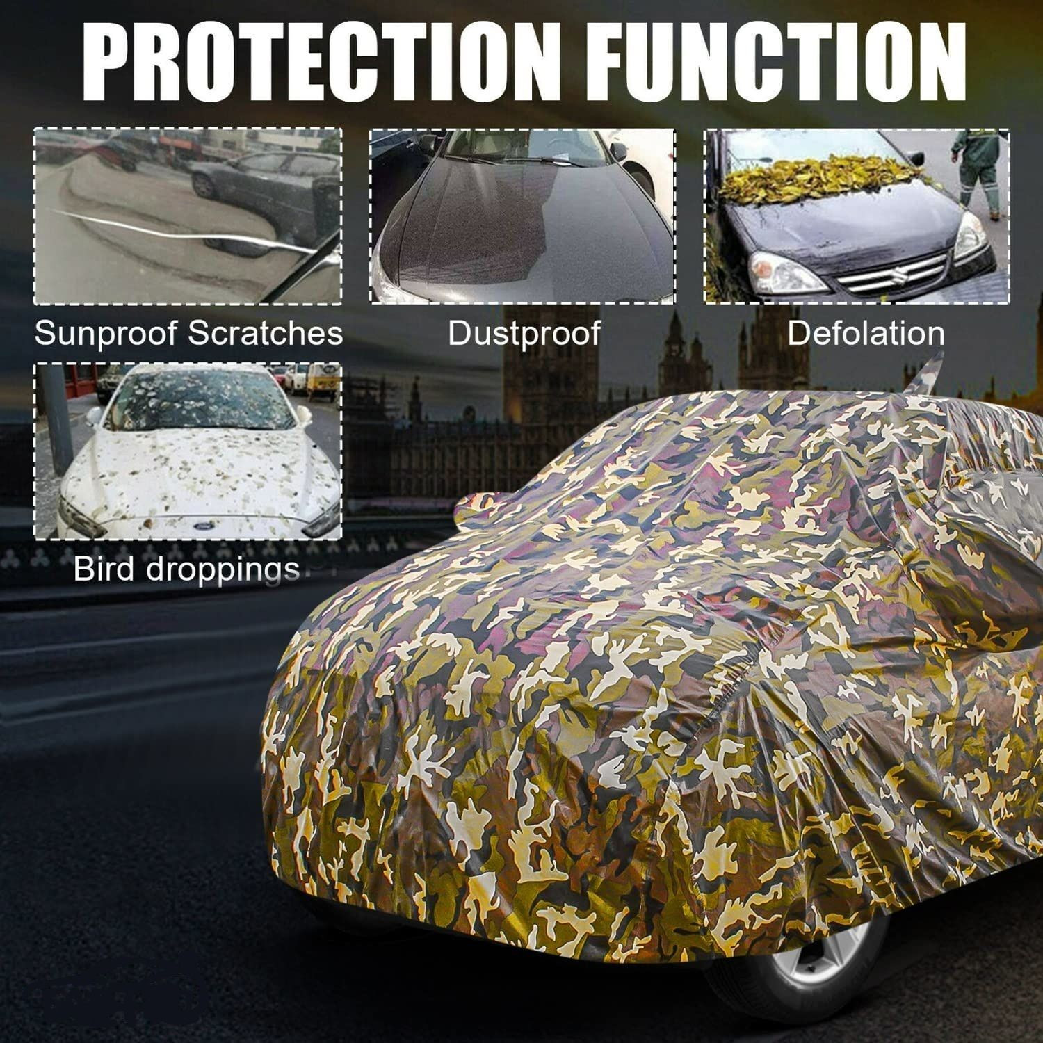 Image of Luciano Car Cover For Maruti, Maruti Suzuki Celerio, Celerio LDi, Celerio LXI, Celerio VXI, Celerio X (With Mirror Pockets)