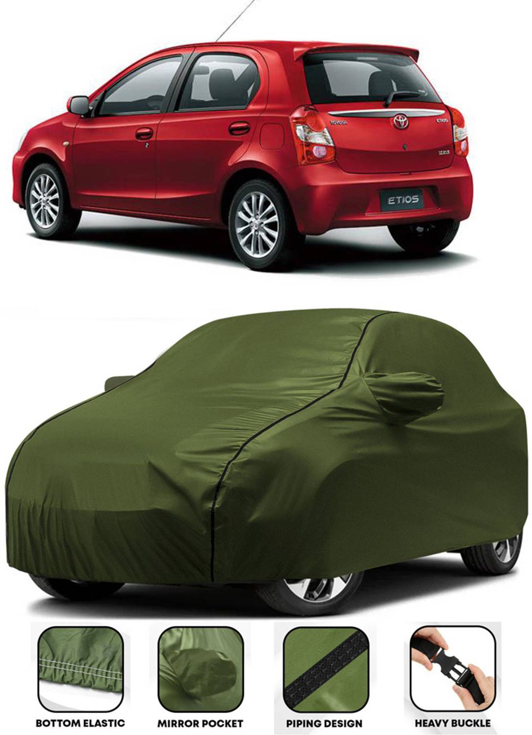 Autoapex Car Cover For Toyota Etios Liva (With Mirror Pockets)