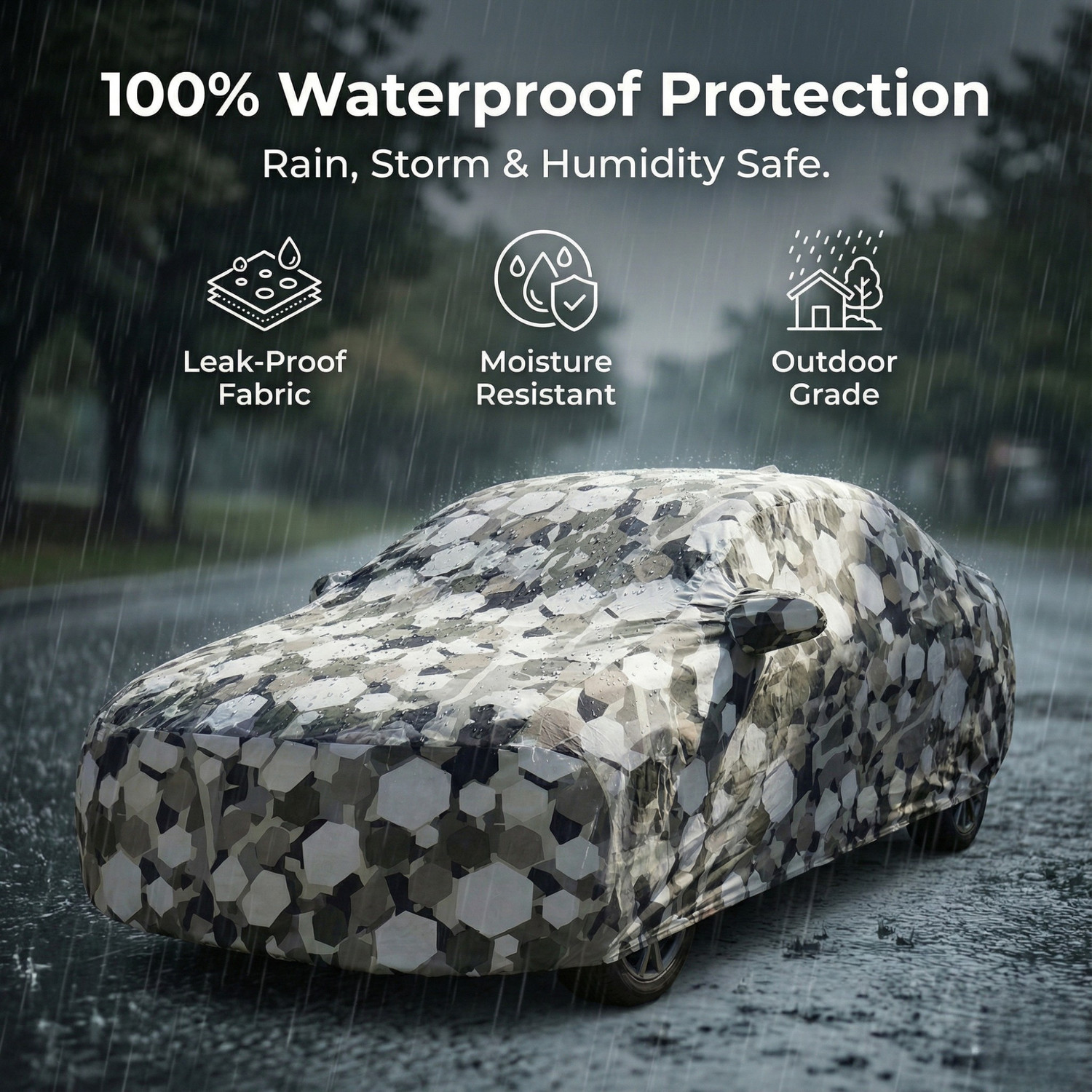 Image of MOTOFLY Car Cover For Maruti Dzire (With Mirror Pockets)