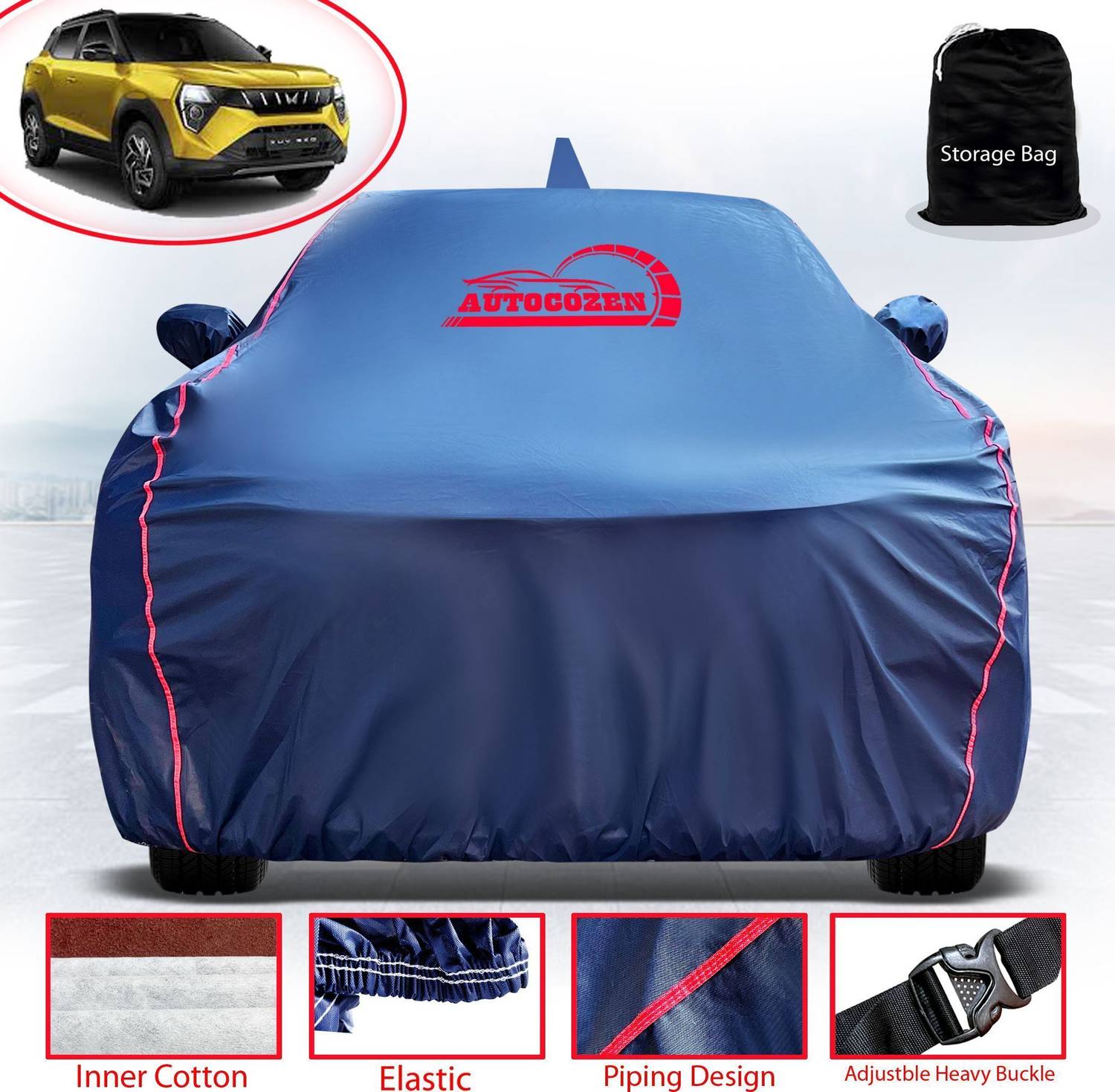 AUTOCOZEN WATERPROOF Car Cover For Mahindra XUV 3XO (With Mirror Pockets)
