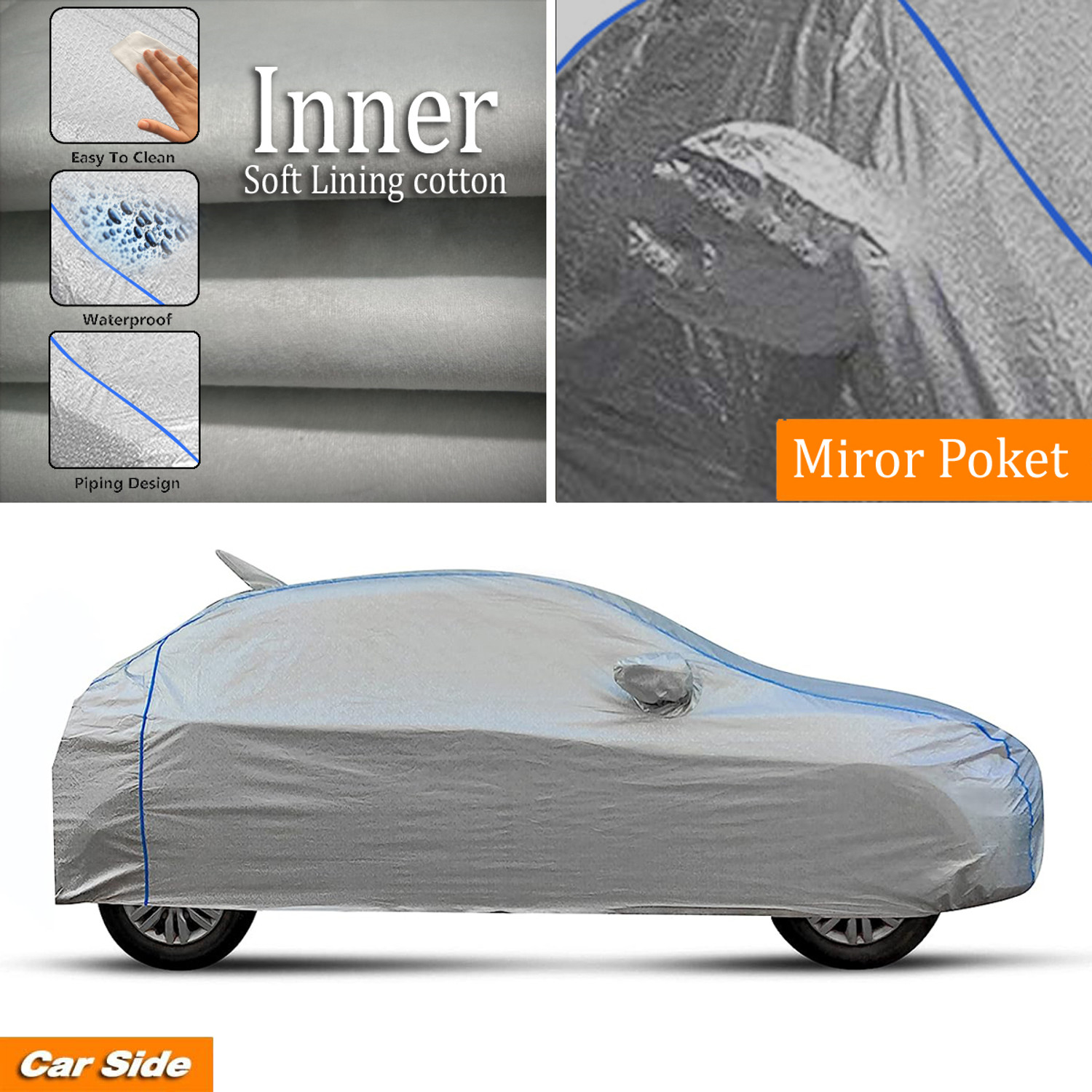 Image of GARREGE Car Cover For Tata Punch (With Mirror Pockets)