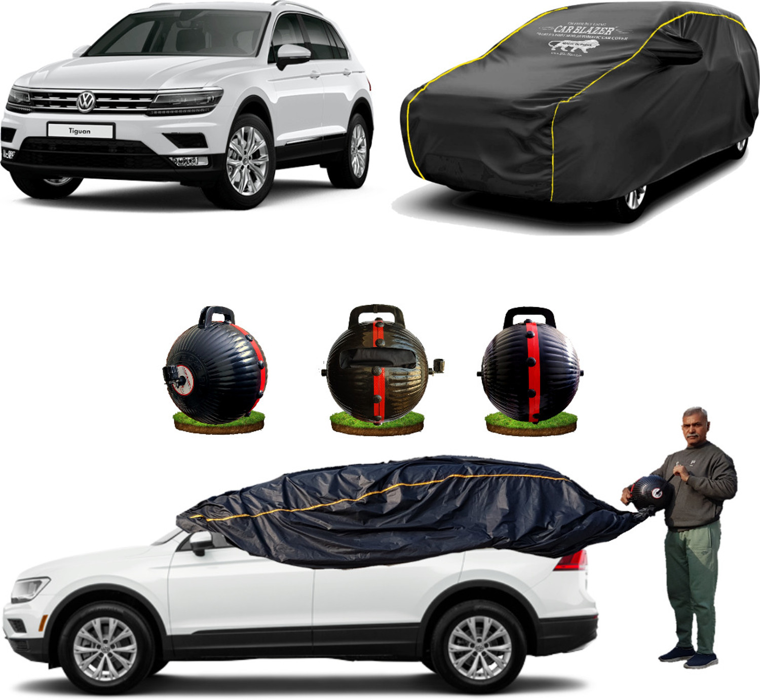 Image of CARBLAZER Car Cover For Volkswagen Tiguan (Without Mirror Pockets)