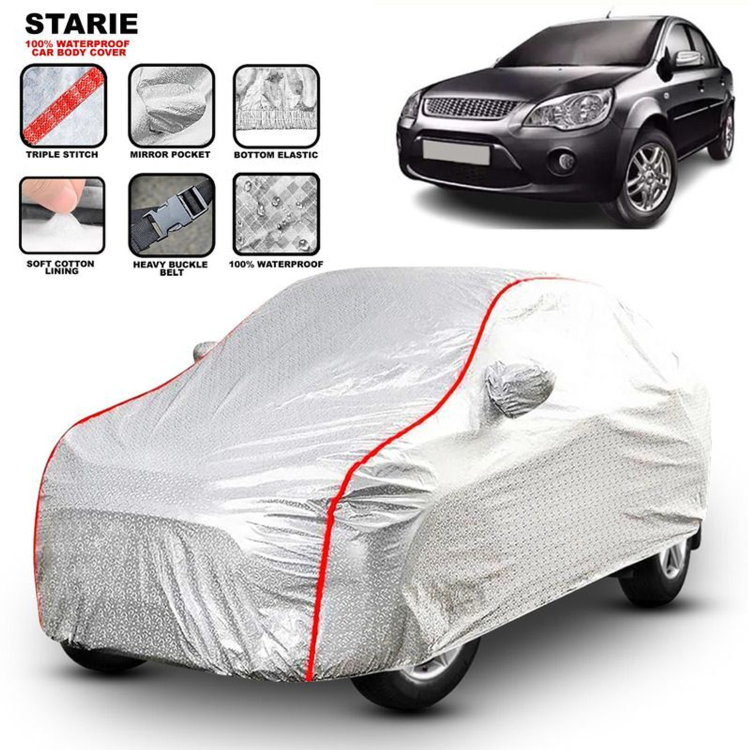 Image of STARIE Car Cover For Ford Fiesta Classic (With Mirror Pockets)