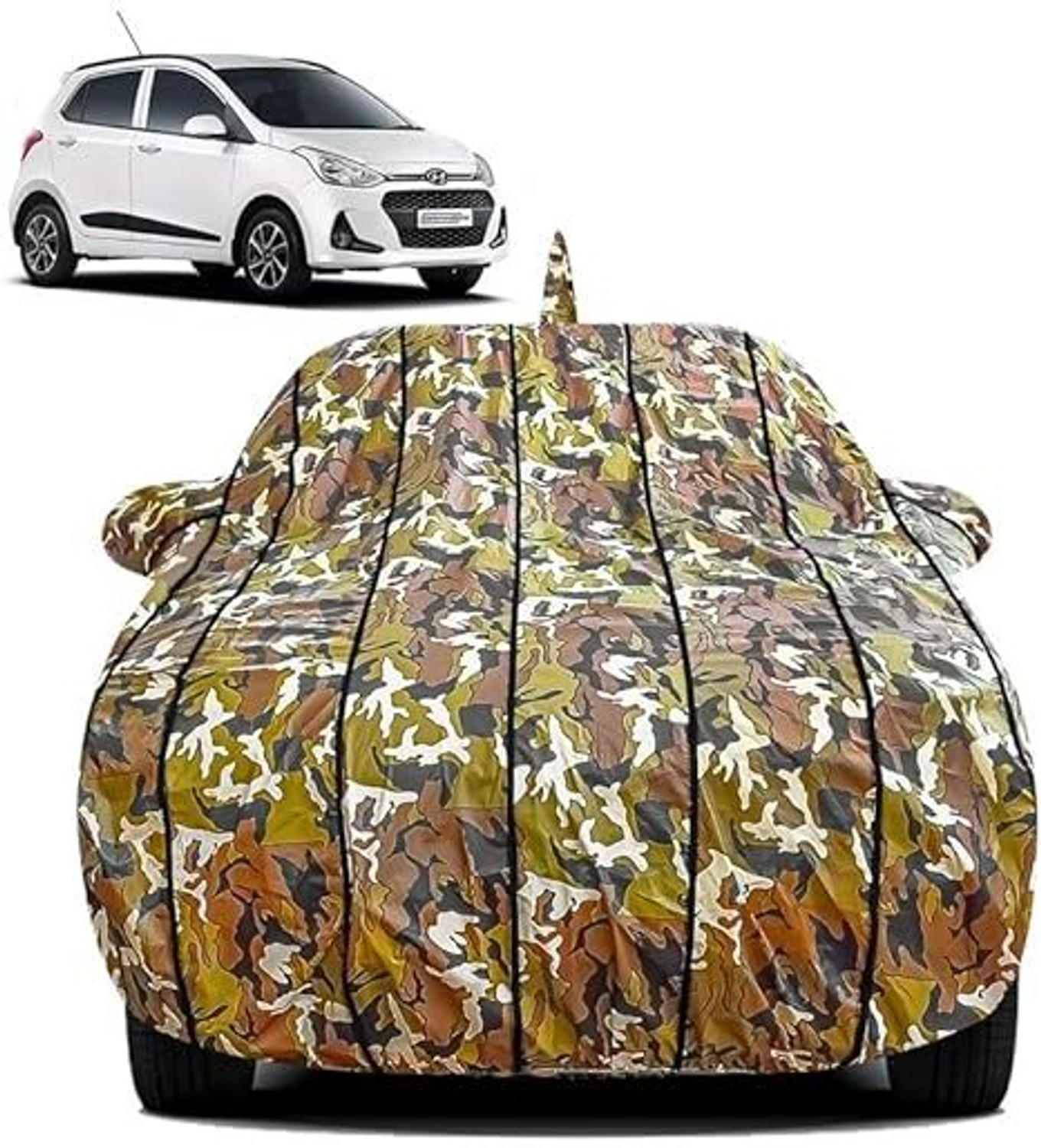 Image of FABTEC Car Cover For Hyundai Grand i10 (With Mirror Pockets)