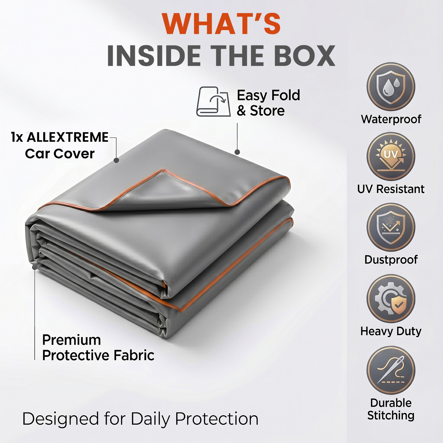 Image of ALLEXTREME Car Cover For Hyundai Creta (With Mirror Pockets)