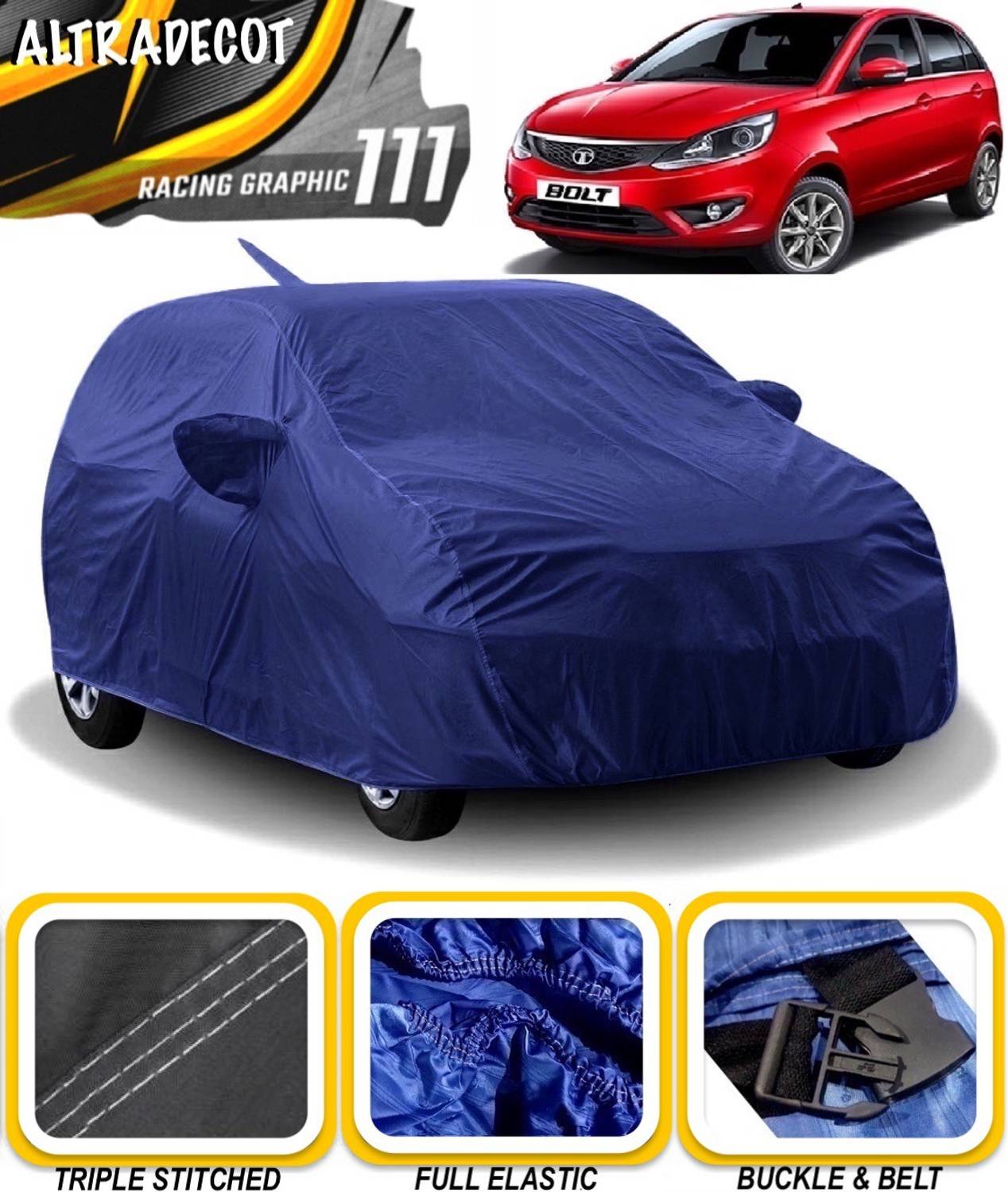 ALTRADECOT Car Cover For Tata Bolt (With Mirror Pockets)