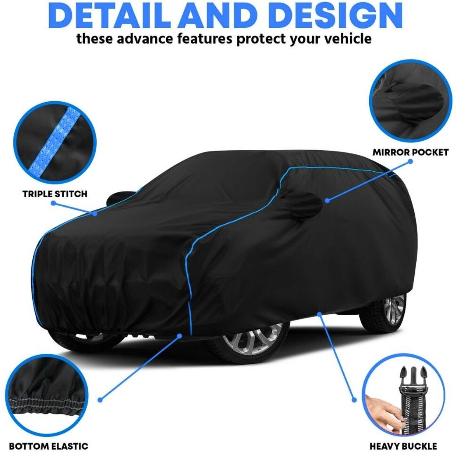 Image of VOICO Car Cover For Kia Sonet (With Mirror Pockets)