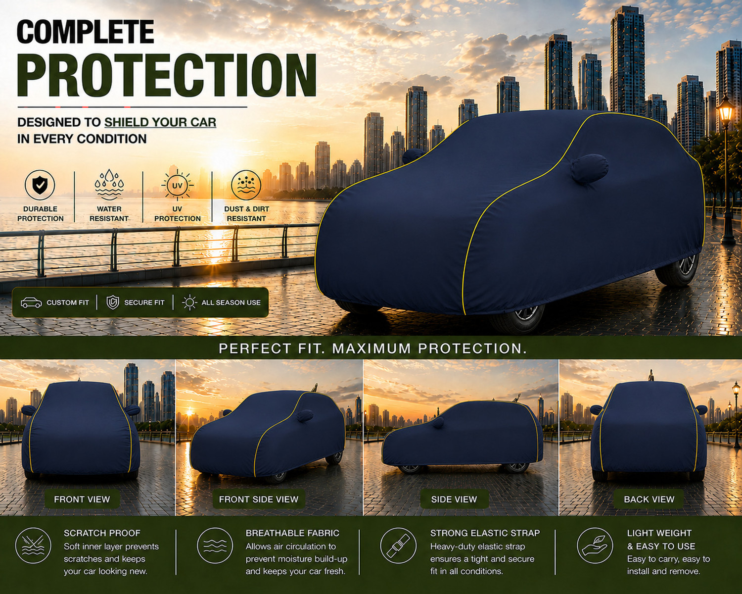 Image of DRIZE Mahindra BE 6 Body Cover (Blue, For 2024, 2025, 2026 Models)