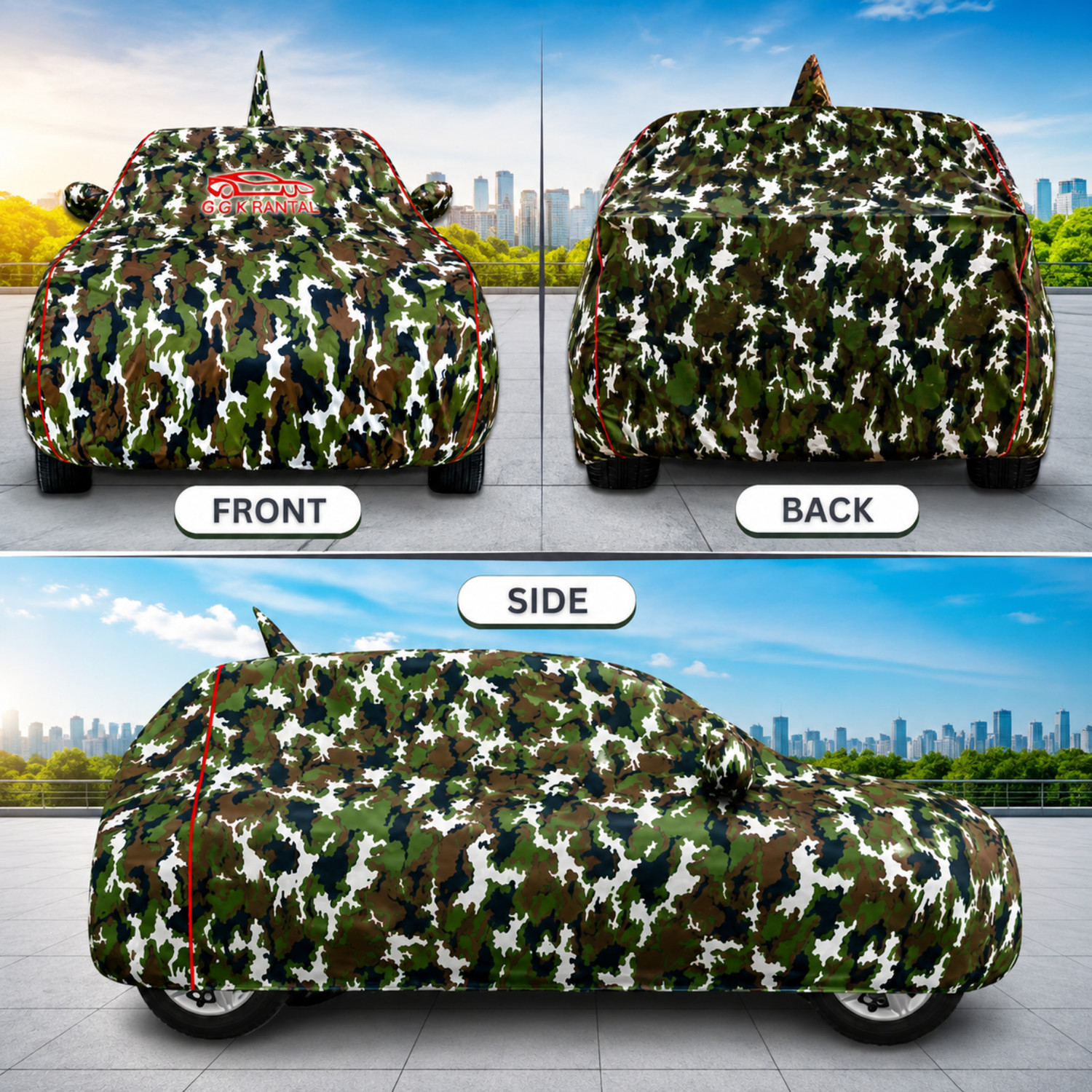 Image of G G K RANTAL Car Cover For Toyota Innova Hycross (With Mirror Pockets)