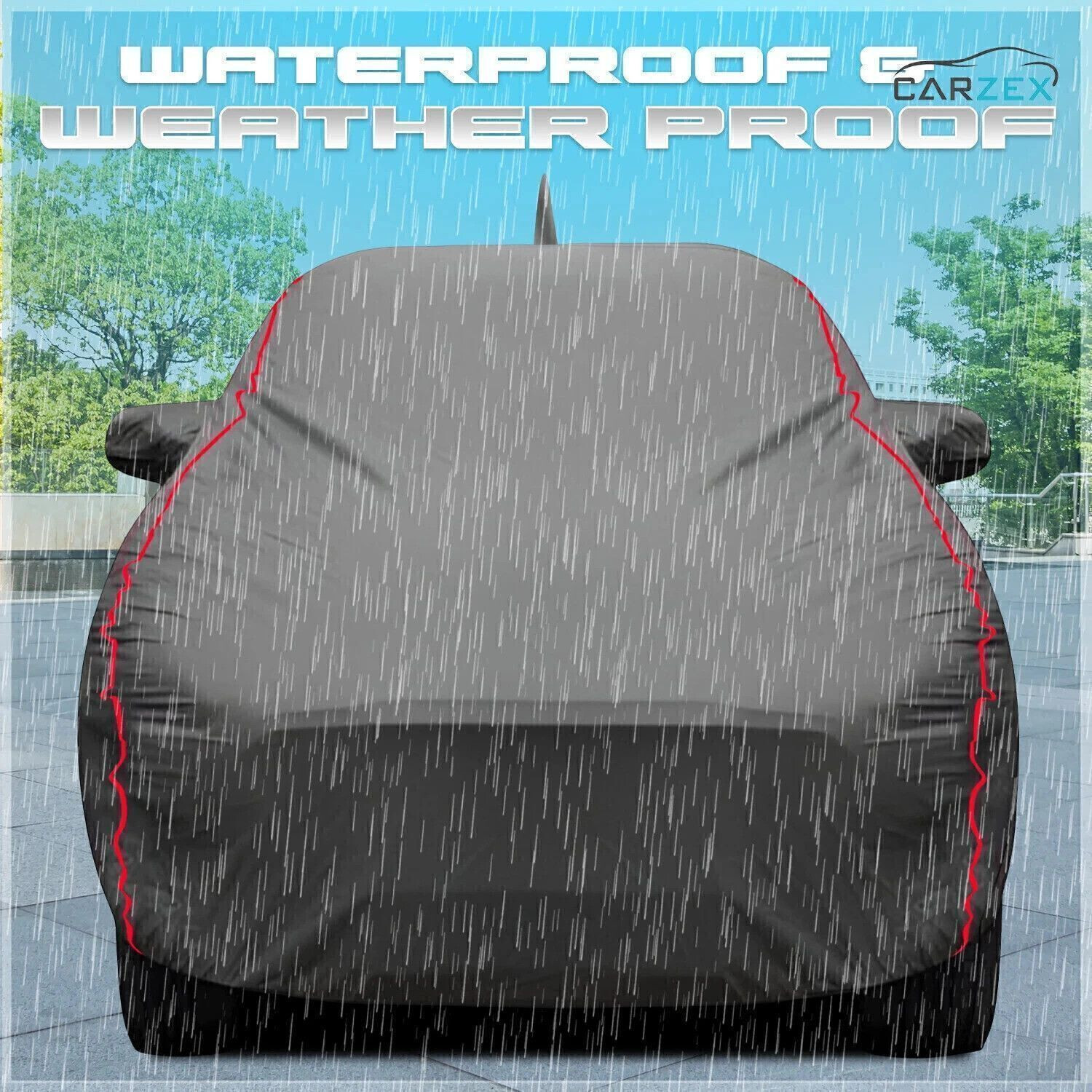 Image of CARZEX Car Cover For Skoda Rapid (With Mirror Pockets)