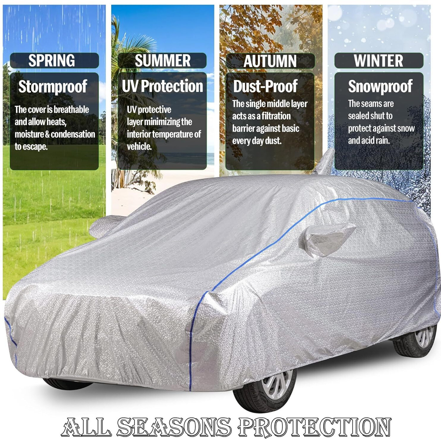 Image of Auto Drift Car Cover For Tata Tiago, Tiago 1.05 Revotorq XB, Tiago 1.05 Revotorq XE, Tiago 1.05 Revotorq XE Option, Tiago 1.05 Revotorq XM, Tiago 1.05 Revotorq XM Option, Tiago 1.05 Revotorq XT, Tiago 1.05 Revotorq XT Option, Tiago 1.05 Revotorq XZ, Tiago 1.2 Revotron XB, Tiago 1.2 Revotron XE, Tiago 1.2 Revotron XE Option, Tiago 1.2 Revotron XM, Tiago 1.2 Revotron XM Option, Tiago 1.2 Revotron XT, Tiago 1.2 Revotron XT Option, Tiago 1.2 Revotron XZ, Tiago EV, Tiago Facelift, Tiago JTP, Tiago JTP Petrol, Tiago NRG, Tiago NRG AMT Petrol, Tiago NRG Diesel, Tiago NRG Petrol, Tiago Revotron XB, Tiago Revotron XE, Tiago Revotron XE (O), Tiago Revotron XM, Tiago Revotron XM (O) (With Mirror Pockets)