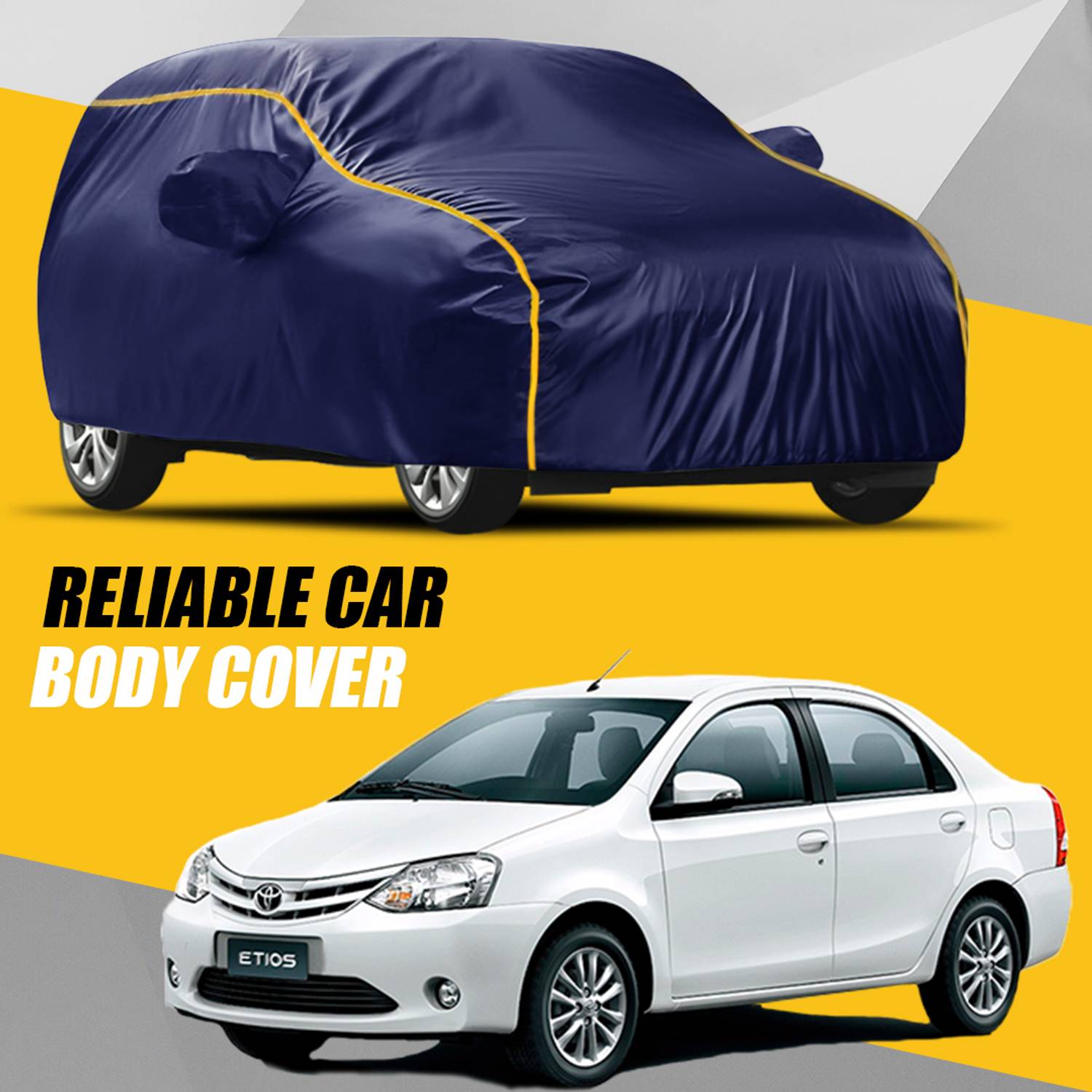 ALTRADECOT Car Cover For Toyota Etios (With Mirror Pockets)