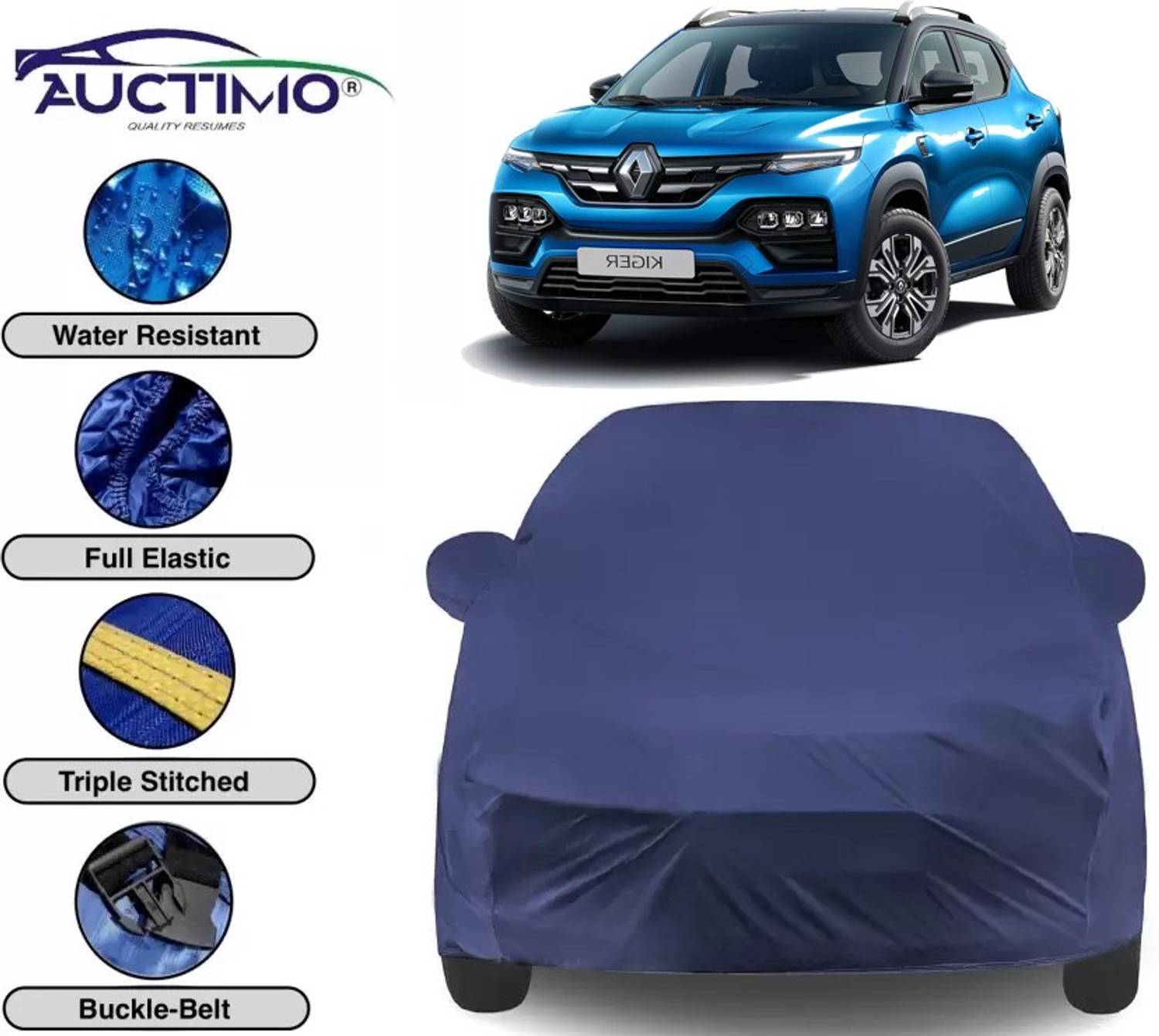 AUCTIMO Car Cover For Renault Kiger (With Mirror Pockets)