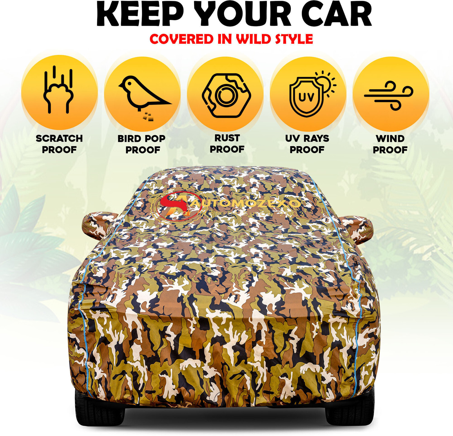 Image of AUTOMOZEXO Car Cover For Maruti Suzuki S-Presso (With Mirror Pockets)