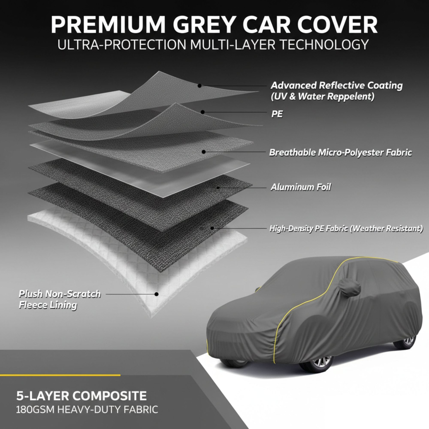 Image of Car Styling Car Cover For Maruti Fronx (With Mirror Pockets)
