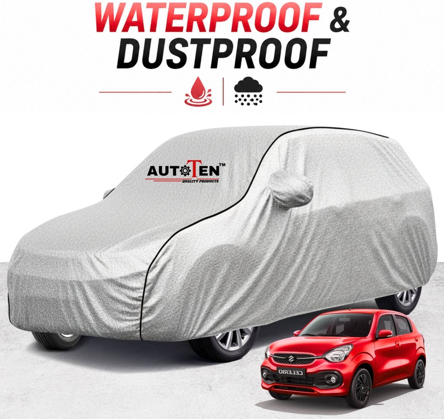 AutoTen Car Cover For Maruti Celerio (With Mirror Pockets)