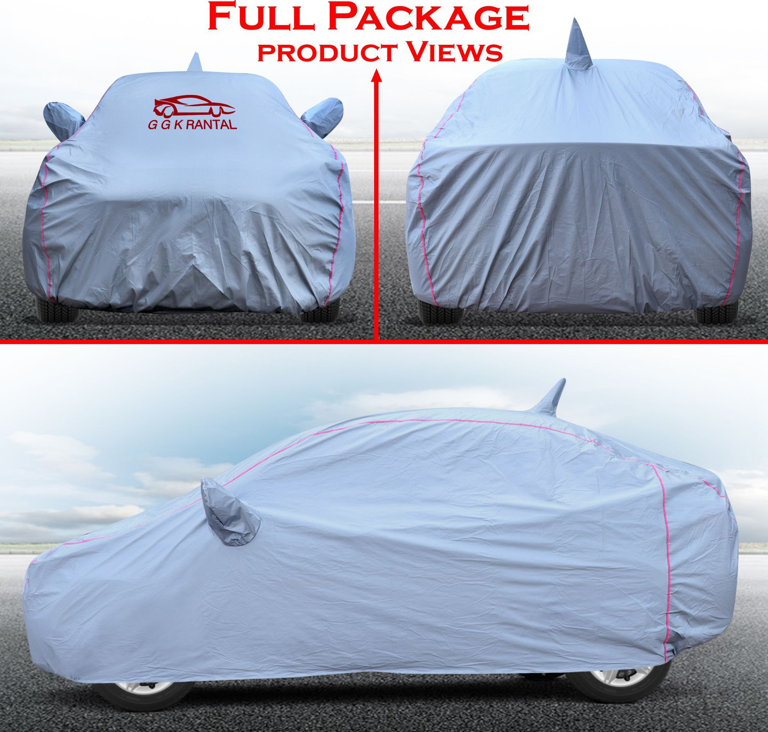 Image of G G K RANTAL Car Cover For Renault Kwid (With Mirror Pockets)