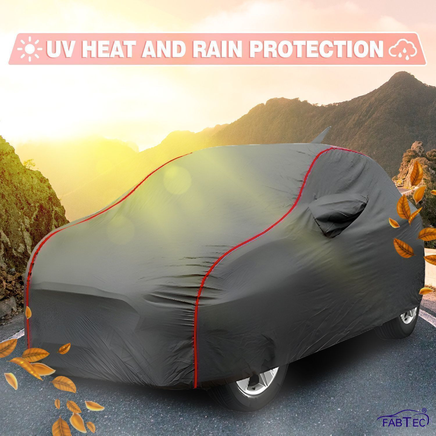 Image of FABTEC Car Cover For Maruti, Maruti Suzuki Baleno (With Mirror Pockets)