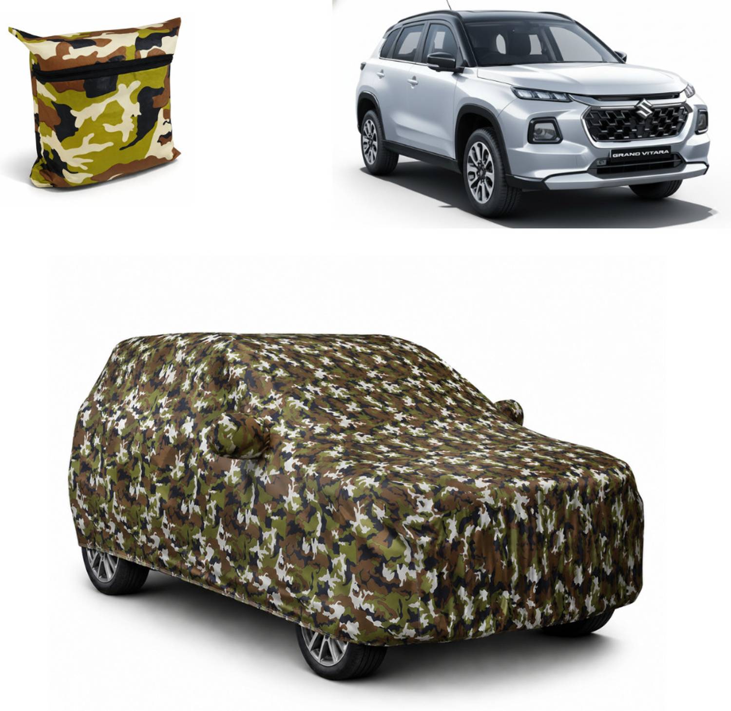 ADDIROXX Car Cover For Maruti Grand Vitara (With Mirror Pockets)