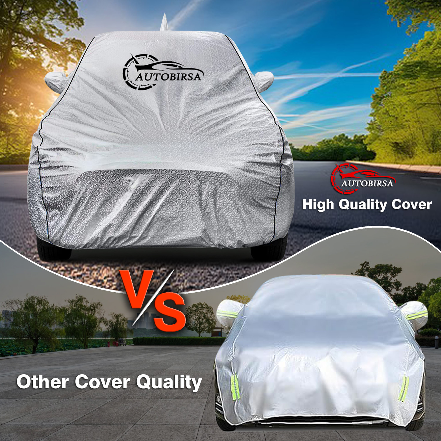 Image of AUTOBIRSA Car Cover For Tata Punch (With Mirror Pockets)