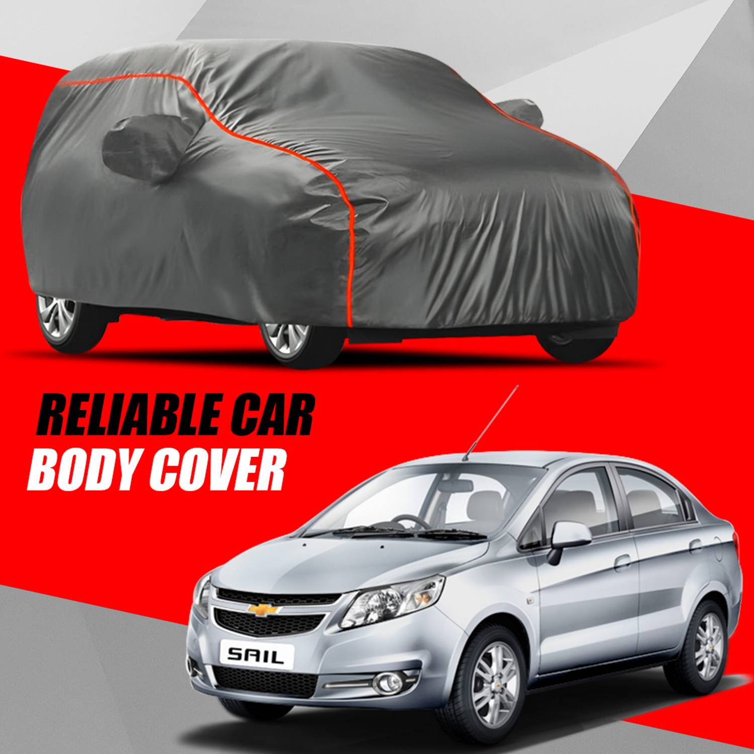 ANOXE Car Cover For Chevrolet Sail (With Mirror Pockets)