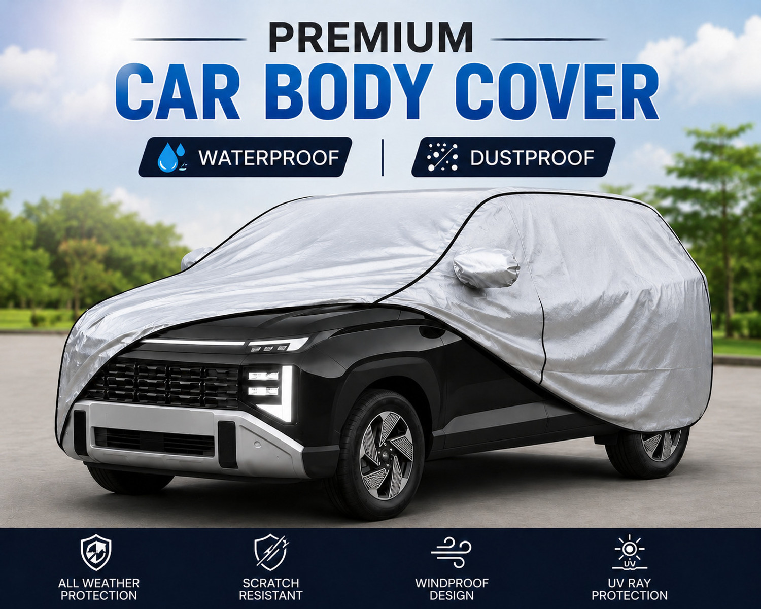Image of Car Styling Car Cover For Hyundai i20 (With Mirror Pockets)