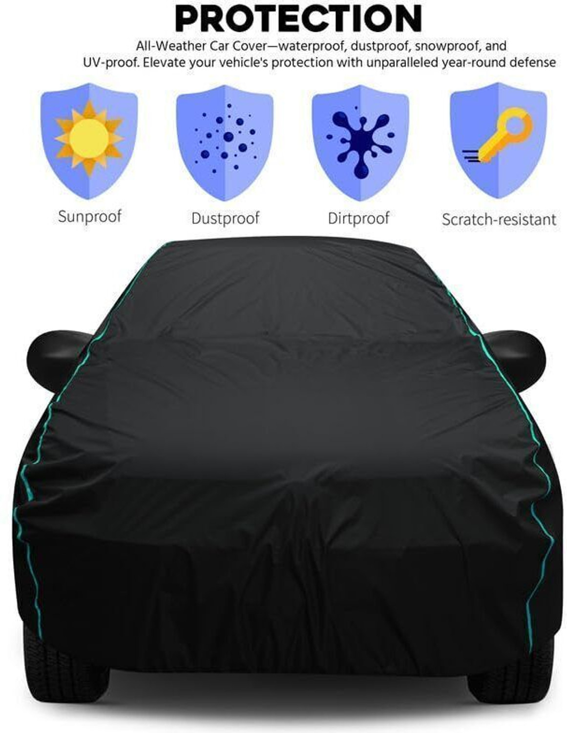 Image of VARSHINE Car Cover For Kia SELTOS, Seltos GTX 1.4, Seltos GTX Plus AT D Diesel, Seltos GTK Petrol (With Mirror Pockets)