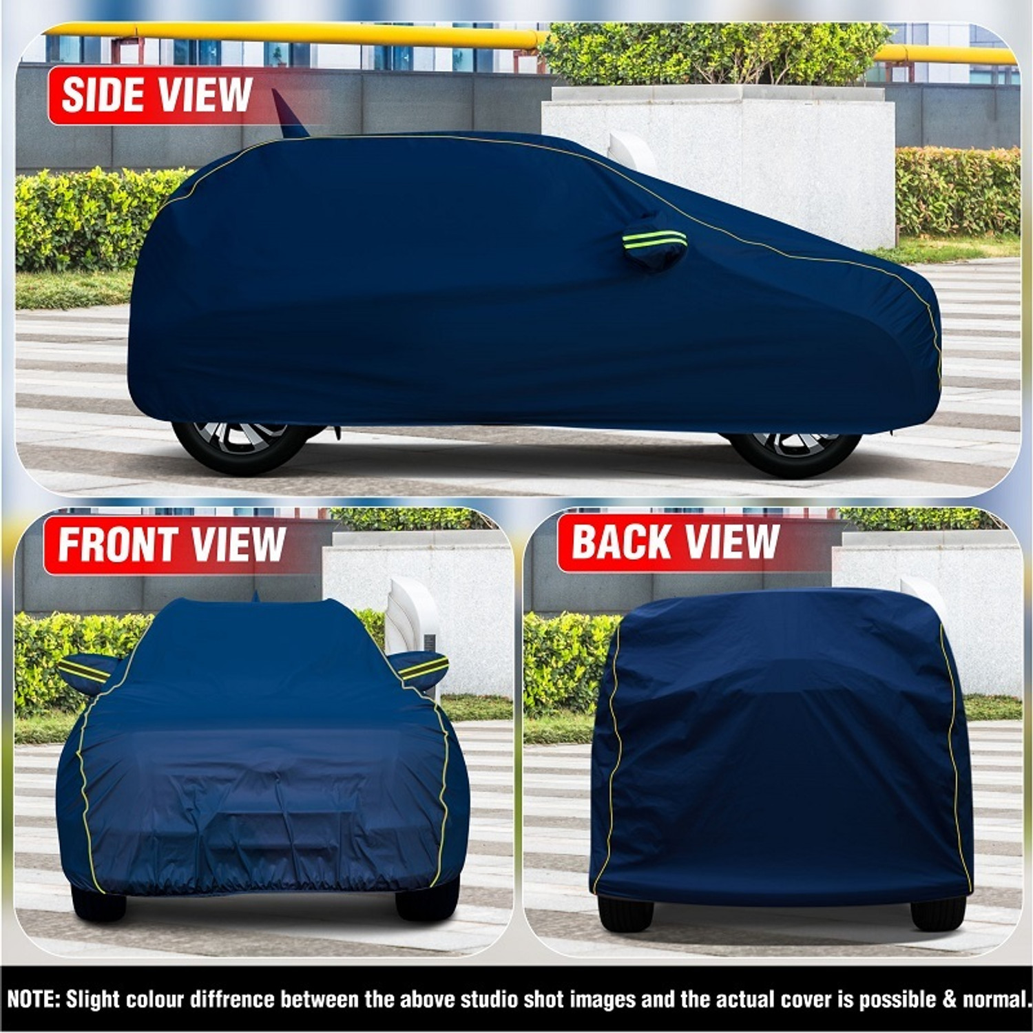 Image of OTO2EYE Car Cover For Maruti, Maruti Suzuki Brezza, Vitara Brezza (With Mirror Pockets)