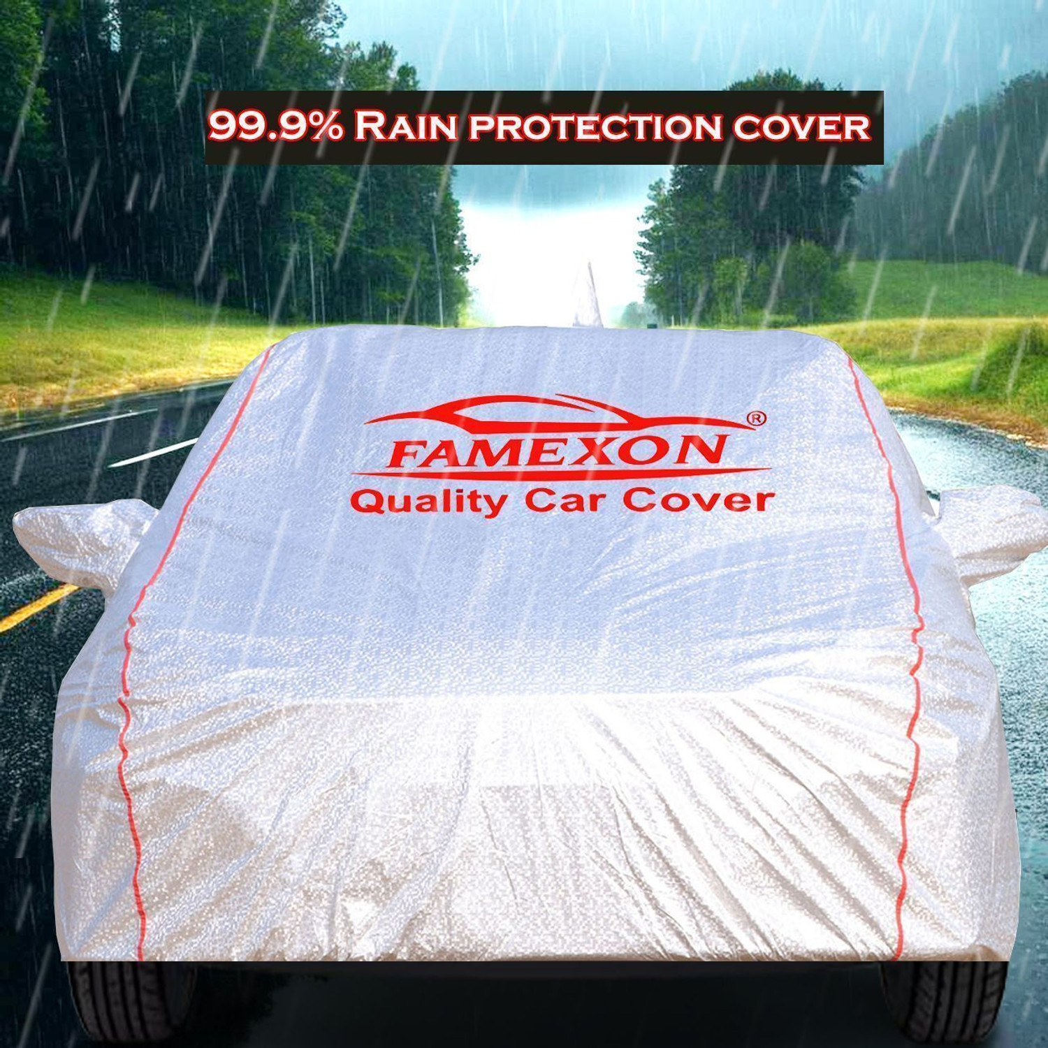 Image of FAMEXON Car Cover For Tata Altroz, Altroz XZ Diesel (With Mirror Pockets)