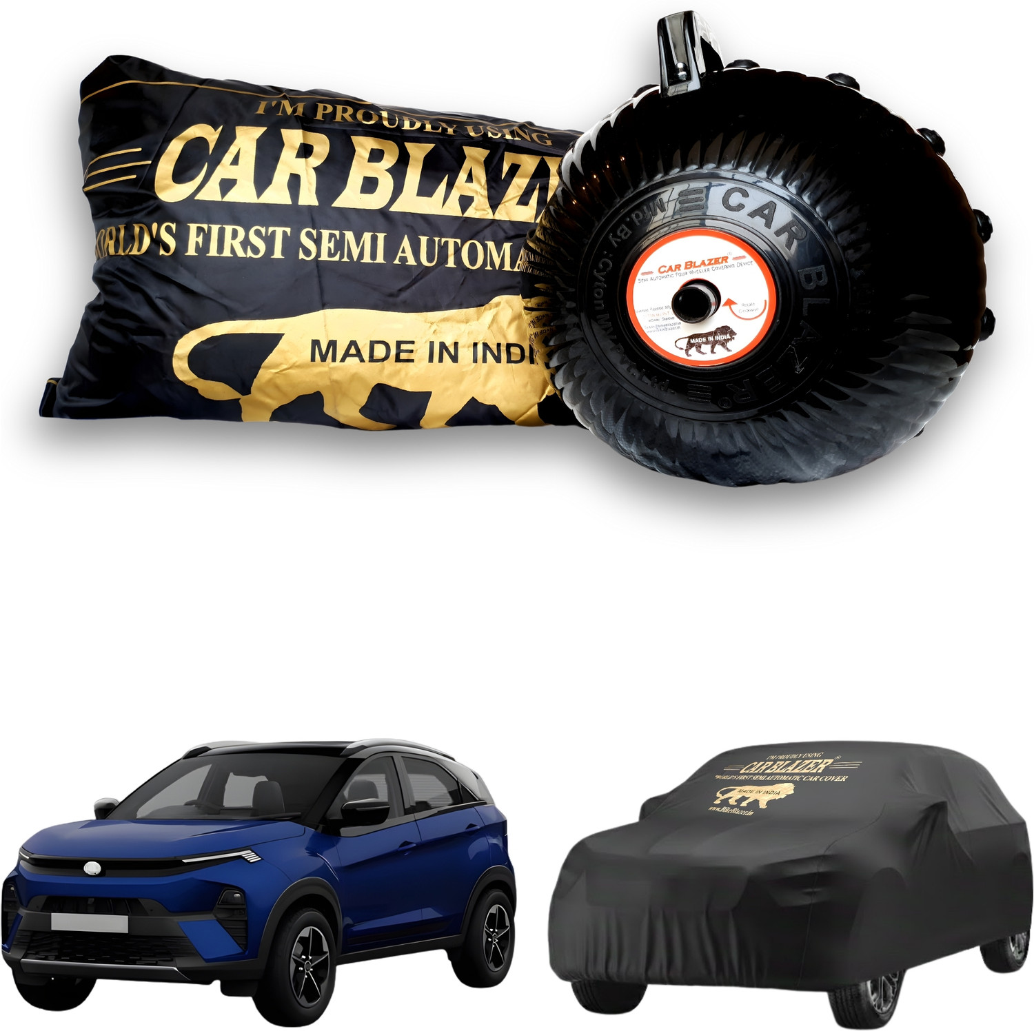 Image of CARBLAZER Car Cover For Tata Nexon (Without Mirror Pockets)