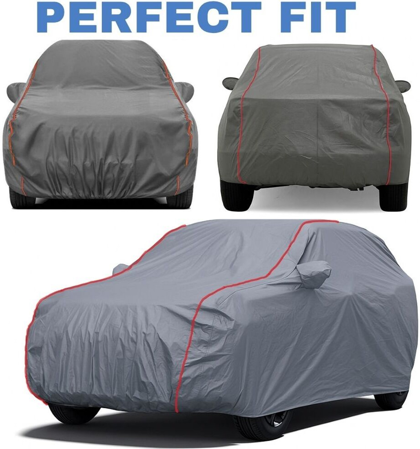 Image of LE PRA Car Cover For Hyundai Aura, Aura E Petrol, Aura S AMT Diesel, Aura S AMT Petrol, Aura S CNG, Aura S Diesel, Aura S Petrol, Aura SX Option Petrol, Aura SX Petrol, Aura SX Plus AMT Diesel, Aura SX Plus AMT Petrol, Aura SX Plus Turbo Petrol, Aura SX option Diesel (With Mirror Pockets)
